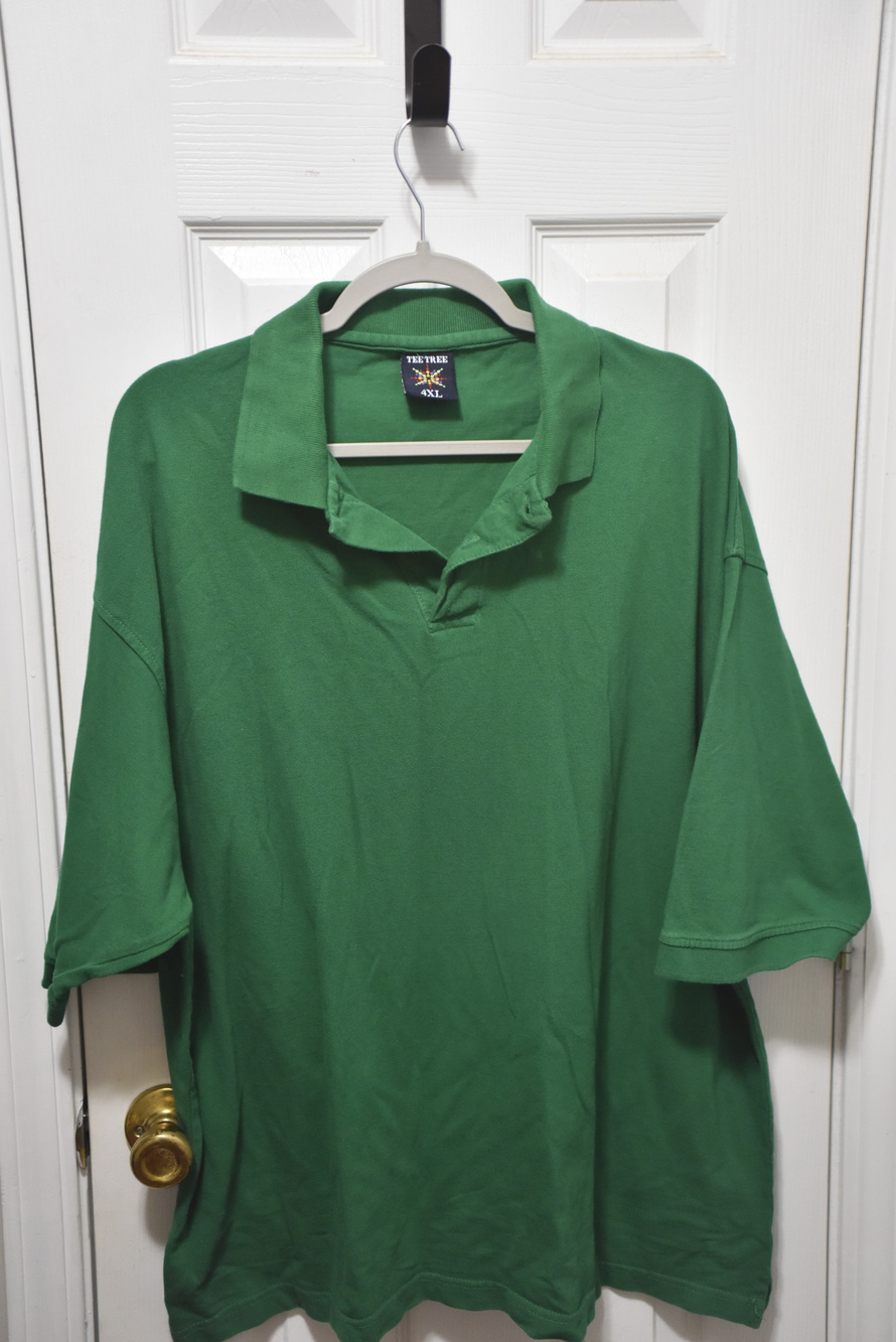 Tee Tree Polo Shirt Green 4XL Casual Short Sleeve LSC375
